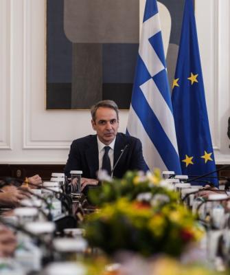 Κυριάκος Μητσοτάκης σε συνεδρίαση