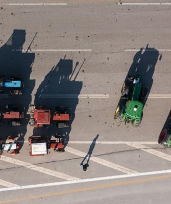 Αγροτική διαμαρτυρία οχημάτων