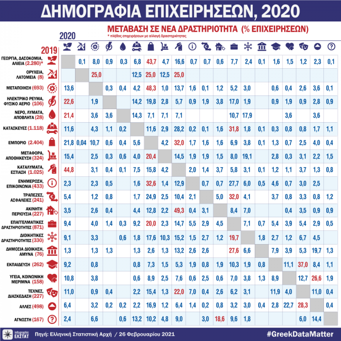 ELSTAT, epixeiriseis