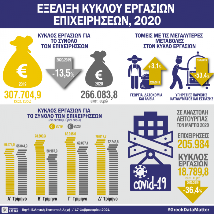 ELSTAT, TSIROS 2020, EPIXEIRISEIS