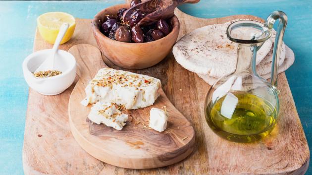 φέτα και ελαιόλαδο