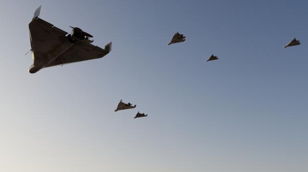 Σμήνος drones σε πτήση