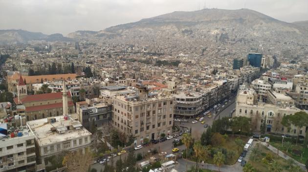Πόλη Δαμασκός πανόραμα
