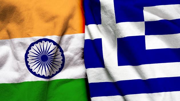 Σημαίες Ινδίας και Ελλάδας