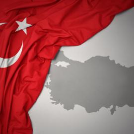 Σημαία Τουρκίας και χάρτης