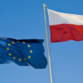 Σημαίες Πολωνίας και ΕΕ