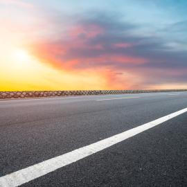 Εθνική οδός ηλιοβασίλεμα