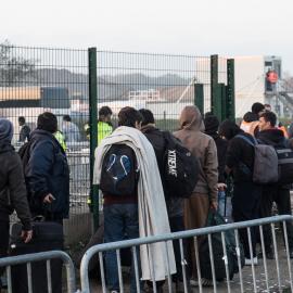 Ουρά μεταναστών προσφύγων