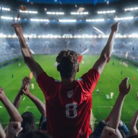 Οπαδοί πανηγυρίζουν γκολ