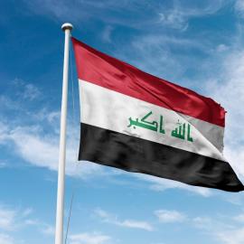 Σημαία Ιράκ κυματίζει