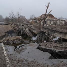 Κατεστραμμένη γέφυρα Ουκρανία