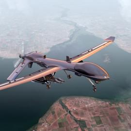 Στρατιωτικό drone στον αέρα