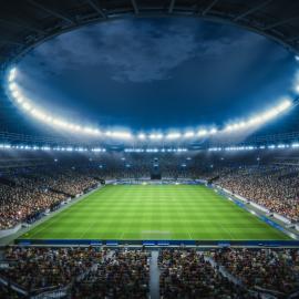 Ποδοσφαιρικό γήπεδο βράδυ