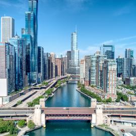 Σικάγο ουρανοξύστες ποτάμι