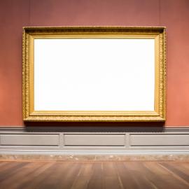 Κενή κορνίζα μουσείου