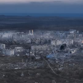 Αεροφωτογραφία Πόκροβσκ βομβαρδισμένο
